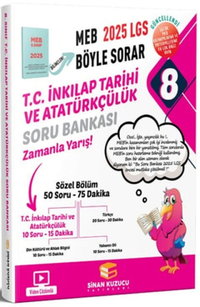 8. Sınıf LGS T.C. İnkılap Tarihi ve Atatürkçülük Soru Bankası Sinan Kuzucu YKS Fotokopi