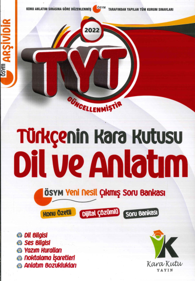 TYT TÜRKÇENİN KARA KUTUSU DİL VE ANLATIM SORU BANKASI YKS Fotokopi