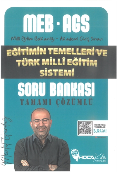 MEB-AGS Eğitimin Temelleri ve Türk Milli Eğitim Sistemi Soru Bankası Çözümlü Hoca Kafası Yayınları YKS Fotokopi