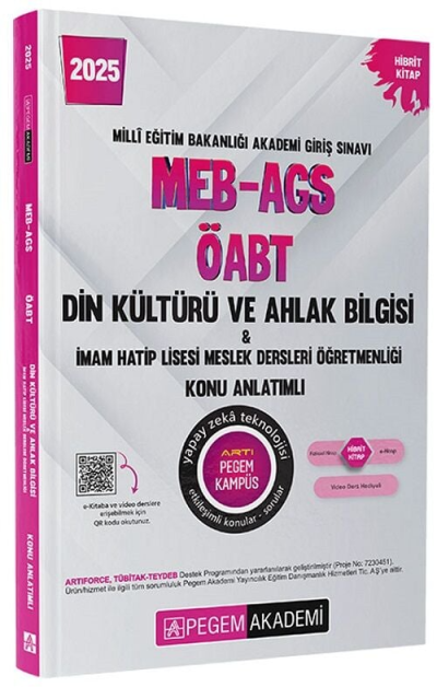 2025 MEB-AGS-ÖABT Din Kültürü ve Ahlak Bilgisi-İmam Hatip Lisesi Mes.Lisesi Öğretmenliği Konu Anlatımlı Pegem Akademi Yayıncılık YKS Fotokopi