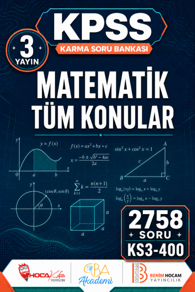 MATEMATİK TÜM KONULAR 3 Yayın 2758 Soru (Benim Hocam - CBA - Hoca Kafası Yayınları) YKS Fotokopi