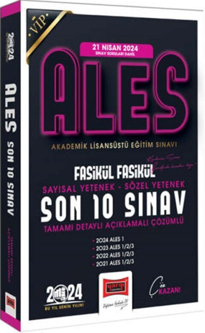 2024 ALES Son 10 Sınav Fasikül Fasikül Çıkmış Sorular (21 Nisan 2024 Sınavı Dahil) Yargı Yayınevi YKS Fotokopi