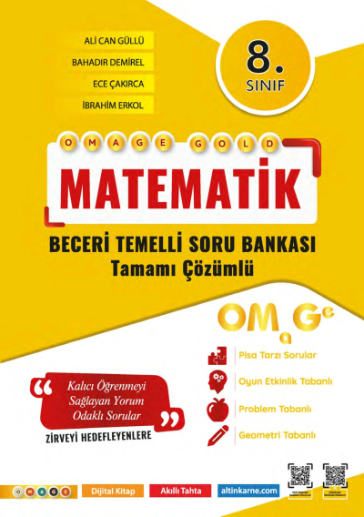 8. Sınıf Omage Gold Matematik Soru Bankası Omega Yayınları YKS Fotokopi