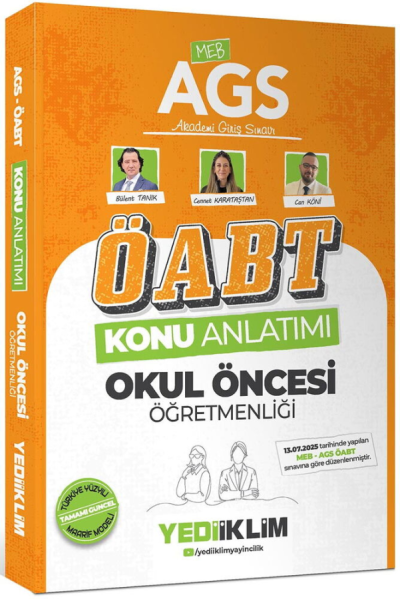 2026 MEB AGS ÖABT Okul Öncesi Öğretmenliği Konu Anlatımı Yediiklim Yayınları YKS Fotokopi