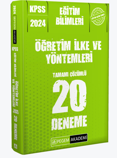 2024 KPSS Eğitim Bilimleri Öğretim İlke ve Yöntemleri 20 Deneme YKS Fotokopi
