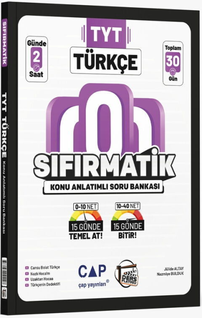 TYT Türkçe Sıfırmatik Konu Anlatımlı Soru Bankası Ders Platosu YKS Fotokopi