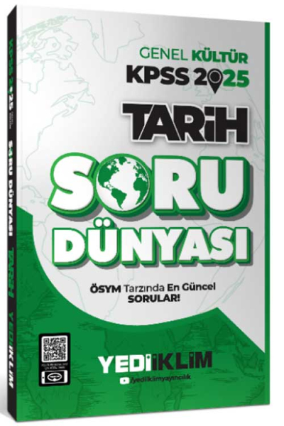 2025 Genel Kültür Tarih Soru Dünyası Yediiklim Yayınları YKS Fotokopi