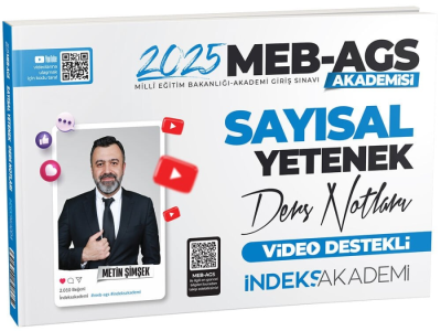 2025 MEB AGS Sayısal Yetenek Video Ders Notları İndeks Akademi Yayıncılık YKS Fotokopi