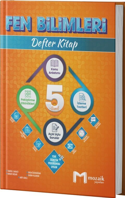 5. Sınıf Fen Bilimleri Defter Kitap Mozaik Yayınları YKS Fotokopi