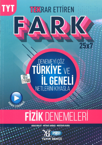 TYT Fizik Fark 25 x 7 Tekrar Ettiren Denemeleri YKS Fotokopi