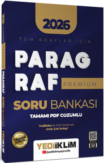 2026 Tüm Adaylar İçin Paragraf Premium Serisi Tamamı PDF Çözümlü Soru Bankası Yediiklim Yayınları YKS Fotokopi
