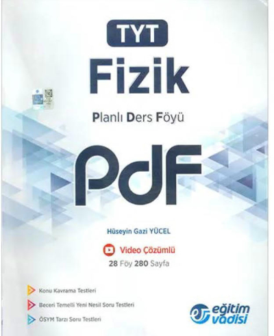 TYT Fizik Planlı Ders Föyü PDF Eğitim Vadisi Yayınları YKS Fotokopi