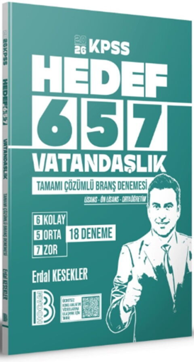 2026 KPSS Vatandaşlık 18 Branş Deneme Benim Hocam YKS Fotokopi