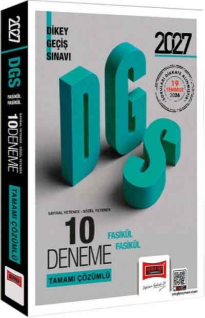 2027 DGS 10 Deneme Fasikül Çözümlü Yargı Yayınları YKS Fotokopi