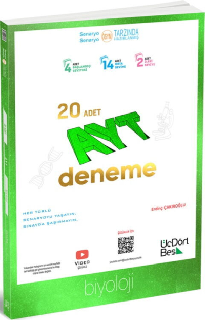 AYT Biyoloji 20 Deneme Üç Dört Beş Yayınları YKS Fotokopi