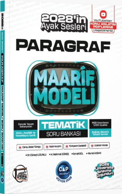 Üniversiteye Hazırlık Paragraf Ders Platosu Maarif Modeli Tematik Soru Bankası Çap Yayınları YKS Fotokopi