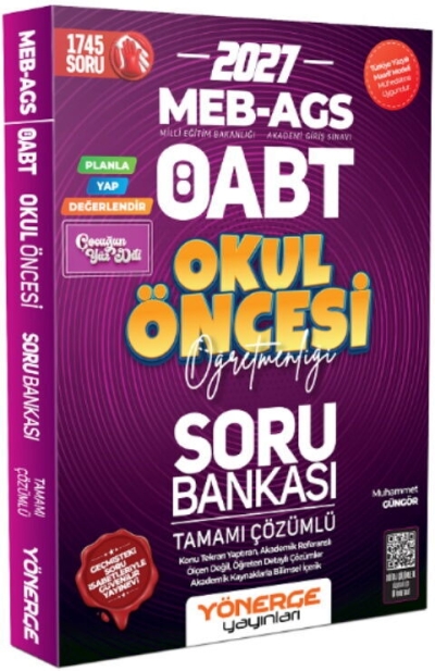 ÖABT Okul Öncesi Öğretmenliği Planla-Yap-Değerlendir Soru Bankası Çözümlü Muhammet Güngör Yönerge Yayınları YKS Fotokopi
