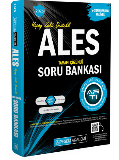 2025 ALES Tamamı Çözümlü Soru Bankası Pegem Yayınları YKS Fotokopi