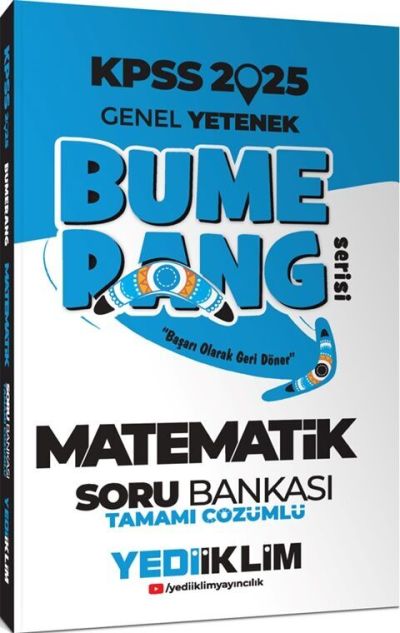 2025 KPSS Genel Yetenek Bumerang Matematik Tamamı Çözümlü Soru Bankası Yediiklim Yayınları YKS Fotokopi