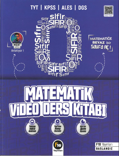 TYT KPSS ALES DGS Sıfırdan Matematik Video Ders Kitabı F10 Yayınları YKS Fotokopi