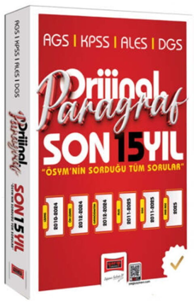 2026 KPSS AGS ALES DGS Orijinal Paragraf 15 Yıl Çıkmış Sorular Yargı Yayınları
