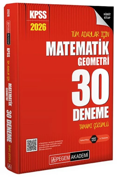 2026 KPSS Tüm Adaylar İçin Matematik Geometri 30 Deneme Tamamı Çözümlü Pegem Yayınları YKS Fotokopi