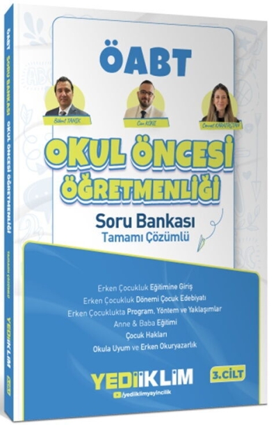 MEB AGS ÖABT Okul Öncesi Öğretmenliği Tamamı Çözümlü Soru Bankası Cilt 3 Yediiklim Yayınları YKS Fotokopi