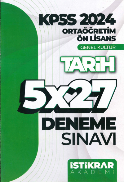 TARİH 5*27 DENEME SINAVI YKS Fotokopi