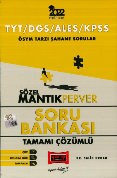 SÖZEL MANTIK PERVER SERİSİ SORU BANKASI TAMAMI ÇÖZÜMLÜ YKS Fotokopi