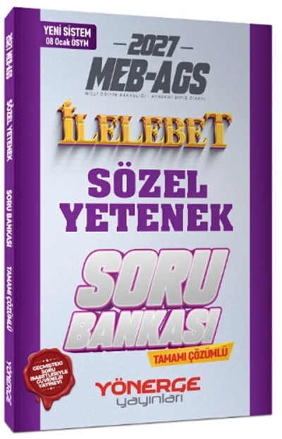 MEB-AGS Sözel Yetenek İlelebet Soru Bankası Çözümlü Yönerge Yayınları YKS Fotokopi