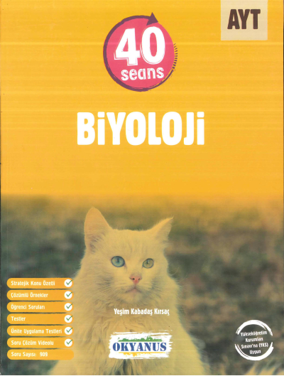 AYT 40 SEANS BİYOLOJİ SORU BANKASI YKS Fotokopi