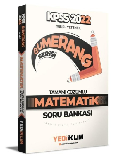 2022 KPSS Genel Yetenek Bumerang Matematik Tamamı Çözümlü Soru Bankası YKS Fotokopi
