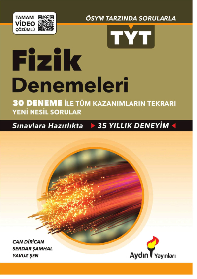 TYT Fizik Denemeleri Tamamı Video Çözümlü Aydın Yayınları YKS Fotokopi