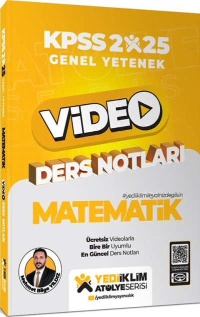 2025 KPSS Matematik Genel Yetenek Atölye Serisi Video Ders Notları Yediiklim Yayınları YKS Fotokopi
