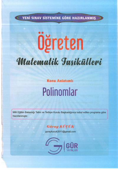 TYT-AYT ÖĞRETEN MATEMATİK POLİNOMLAR KONU ANLATIMLI YKS Fotokopi