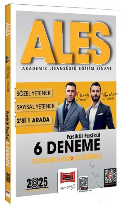 2025 ALES Sayısal-Sözel 2'si Bir Arada Fasikül Fasikül 6 Deneme Tamamı Video Çözümlü Yargı Yayınları YKS Fotokopi