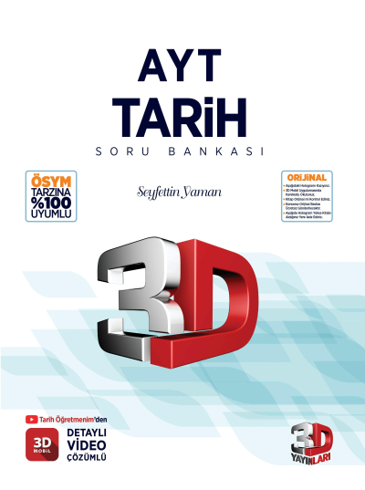 3D AYT TARİH SORU BANKASI YKS Fotokopi