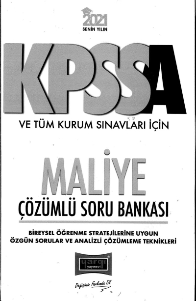 MALİYE ÇÖZÜMLÜ SORU BANKASI 2022 YKS Fotokopi