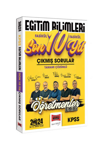 2024 KPSS Eğitim Bilimleri Öğretmenler Ekibi Tamamı Çözümlü Fasikül Fasikül Çıkmış Sorular Son 10 Yıl YKS Fotokopi