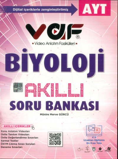 AYT Biyoloji Soru Bankası Vaf Yayınları YKS Fotokopi