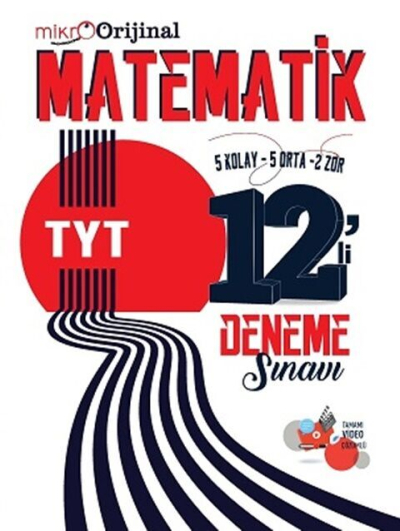 Mikro TYT Matematik 12 li Deneme Sınavı Orijinal Yayınları YKS Fotokopi