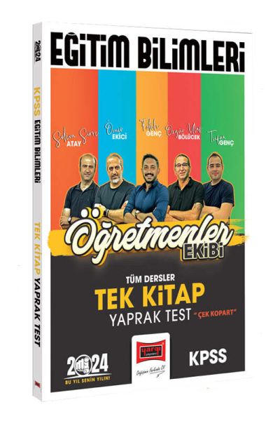 2024 KPSS Eğitim Bilimleri Öğretmenler Ekibi Tek Kitap Tüm Dersler Yaprak Test YKS Fotokopi
