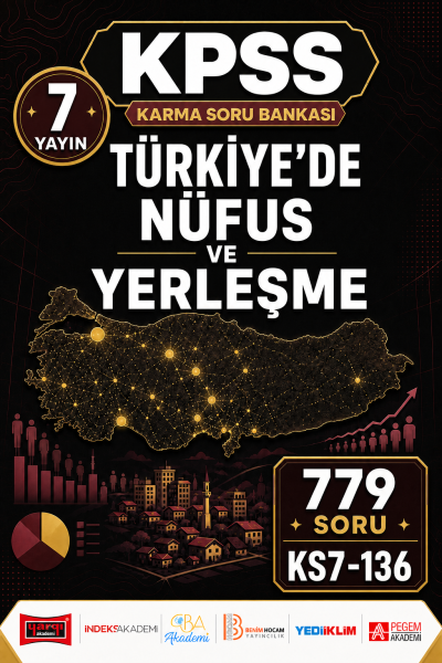 Türkiye’de Nüfus ve Yerleşme 7 Yayın 779 Soru YKS Fotokopi