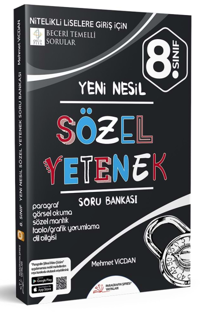 8. Sınıf Sözel Yetenek Yeni Nesil Soru Bankası Paragrafın Şifresi Yayınları YKS Fotokopi