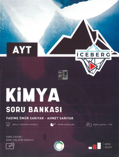 AYT ICEBERG Kimya Soru Bankası Orta Düzey YKS Fotokopi