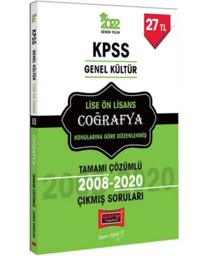 KPSS Genel Kültür Lise Ön Lisans Coğrafya Tamamı Çözümlü Çıkmış Sorular YKS Fotokopi