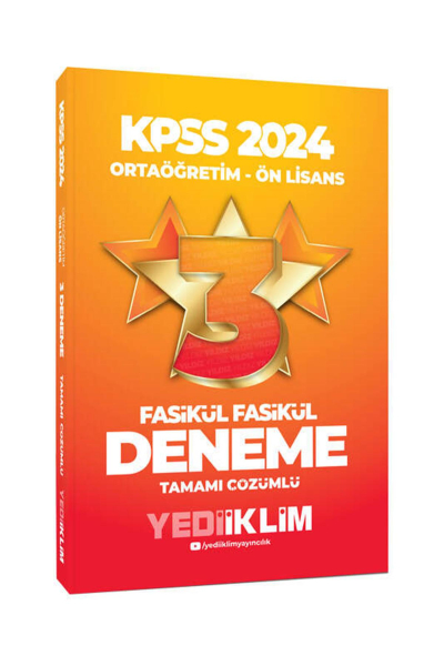 Ortaöğretim-Önlisans Fasikül Yıldız Tamamı Çözümlü 3 Deneme YKS Fotokopi