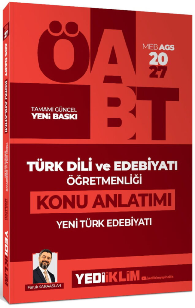 2027 MEB AGS ÖABT Türk Dili ve Edebiyatı Öğretmenliği Yeni Türk Edebiyatı Konu Anlatımı Yediiklim Yayınları