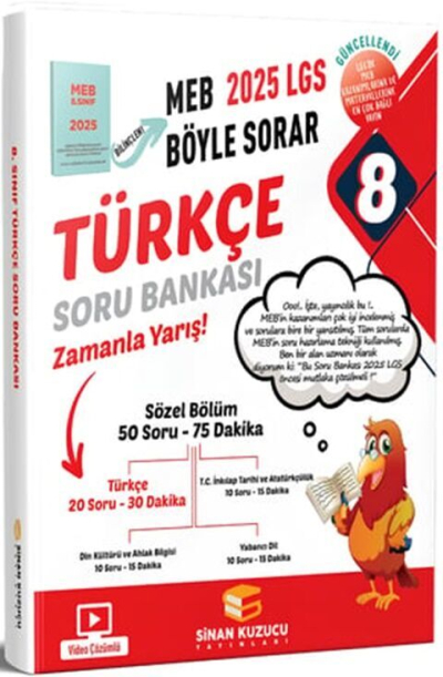 8. Sınıf LGS Türkçe Soru Bankası Sinan Kuzucu YKS Fotokopi