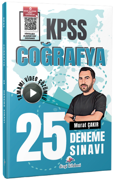 KPSS Coğrafya 25 Deneme Çözümlü Dizgi Kitap YKS Fotokopi